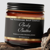 Kosmetische Marke Jar Label - Schwarz und Imitate  Wasserflaschenetikett