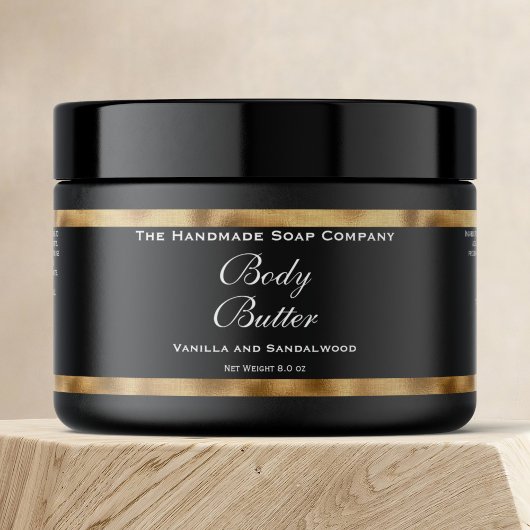 Kosmetische Marke Jar Label - Schwarz und Imitate  Wasserflaschenetikett