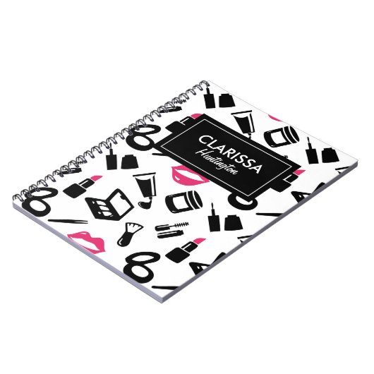 Kosmetische Muster Individuelle Name Notizblock (Linke Seite)