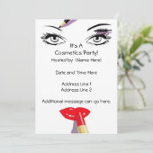 Kosmetische Party Einladungen (Stehend Vorderseite)