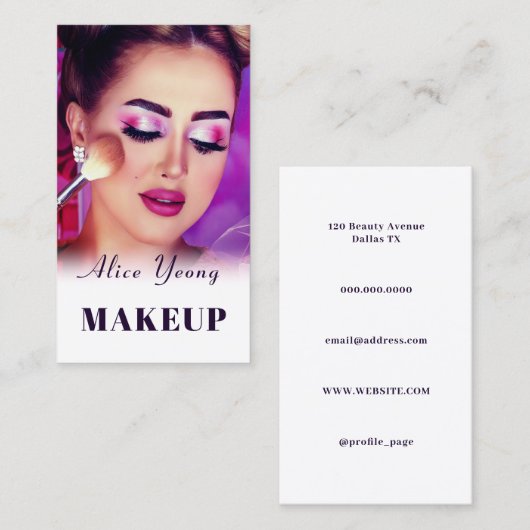 Kosmetische Schönheitsgesicht Visitenkarte (Vorne/Hinten)