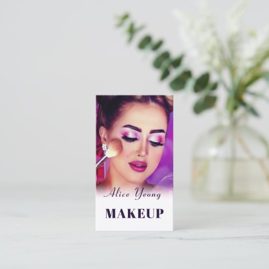 Kosmetische Schönheitsgesicht Visitenkarte (Stehend Vorderseite)