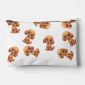 Kosmetische und Toilettenbeutel (brauner Poodle We Zubehörtasche (Rückseite)
