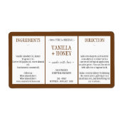 Kosmetische Vanilla Honey Zutaten braun (Vorne)