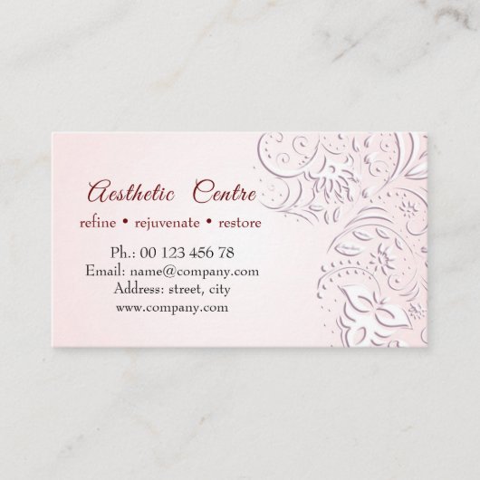 Kosmetische Visitenkarte, Beauty & Make-up Center Visitenkarte (Vorderseite)
