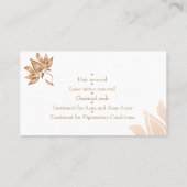 Kosmetische Visitenkarte, Beauty & Make-up Center Visitenkarte (Rückseite)