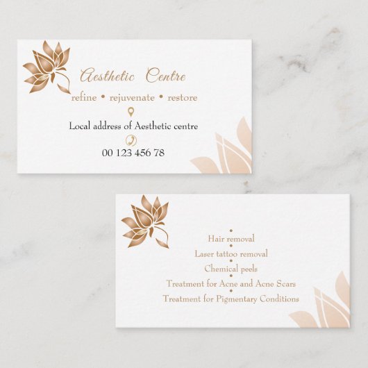 Kosmetische Visitenkarte, Beauty & Make-up Center Visitenkarte (Vorne/Hinten)