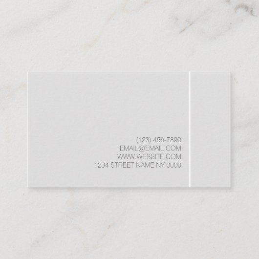 Kosmetischer Nurse-Injektor Kosmetischer Chirurg Visitenkarte (Rückseite)