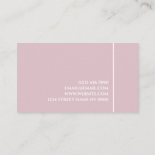 Kosmetischer Nurse-Injektor Kosmetischer Chirurg Visitenkarte (Rückseite)