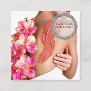 Kosmetischer Peeling Quadratische Visitenkarte