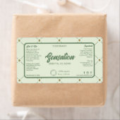 Kosmetischer Tropfer Flasche Etikett Retro Grün (Insitu)