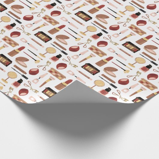 Kosmetisches Makeup-Muster Geschenkpapier (Ecke)