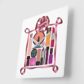 Kosmetisches Set Quadratische Wanduhr (Winkel)