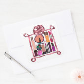 Kosmetisches Set Quadratischer Aufkleber (Umschlag)