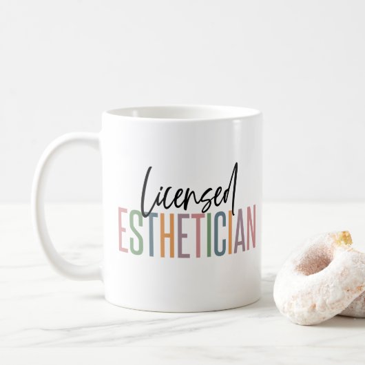 Kosmetologe Beautician Kaffeetasse (Mit Donut)