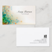 Kosmetologe Delikate Blumenrinder und Blätter Visitenkarte (Vorne/Hinten)