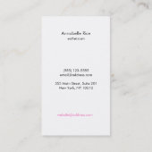 Kosmetologe des Frauensalons Visitenkarte (Rückseite)