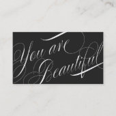 Kosmetologe Elegant Black Beauty Ernennung Terminkarte (Vorderseite)