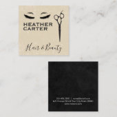 Kosmetologe | Eyelash Salon Shears Terminkarte (Vorne/Hinten)