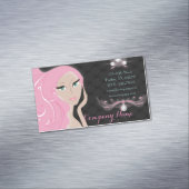 Kosmetologe Makeup Künstler Salon Haarstylistin Magnetische Visitenkarte (Beispiel)