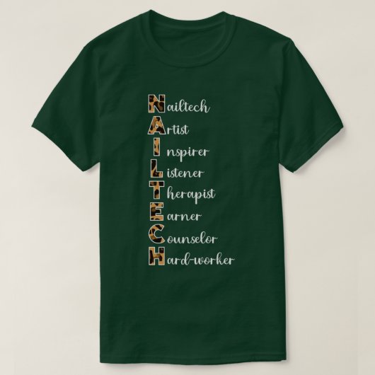 Kosmetologe Nail Tech 1 T-Shirt (Design vorne)