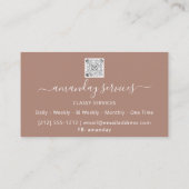 Kosmetologe Spritze Botox B12 QRCode Brown Visitenkarte (Rückseite)