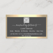 Kosmetologe Spritze Botox B12 QRCode Gray Golden Visitenkarte (Rückseite)