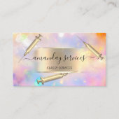 Kosmetologe Spritze Botox B12 QRCode Holograph Visitenkarte (Vorderseite)