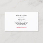 Kosmetologe Visitenkarte (Rückseite)