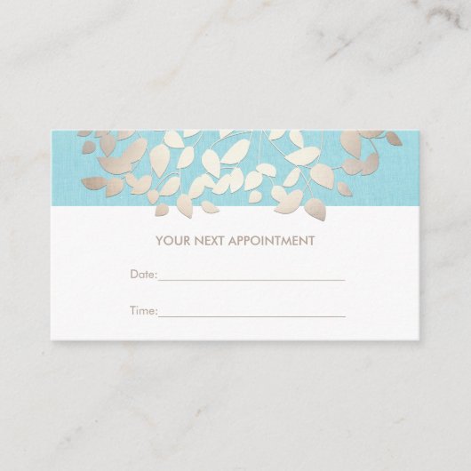 Kosmetologie Blätter Salon Ernennung Erinnerung Terminkarte (Vorderseite)