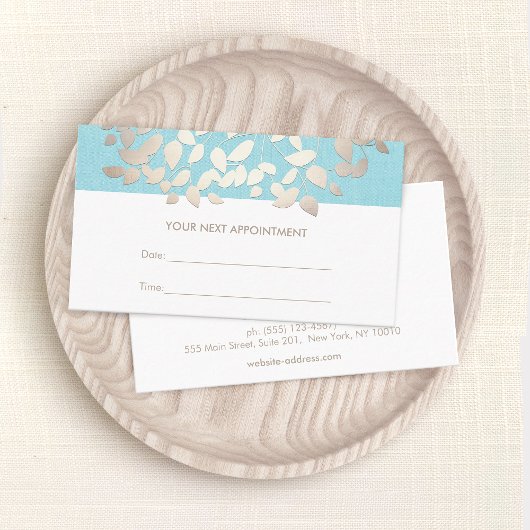 Kosmetologie Blätter Salon Ernennung Erinnerung Terminkarte