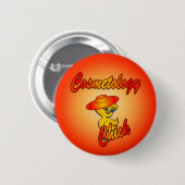 Kosmetologie Chick #5 Button (Vorne & Hinten)