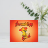 Kosmetologie Chick #5 Postkarte (Stehend Vorderseite)