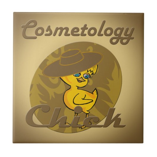 Kosmetologie-Chick #6 Fliese (Vorderseite)