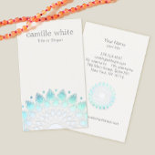 Kosmetologie Eleganter Circle Light Blue Off-White Visitenkarte