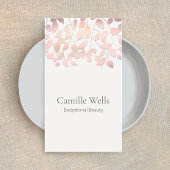 Kosmetologie Rosa Blätter Schönheitssalon und Well Visitenkarte