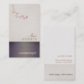 Kosmetologie und Textur aus Holz Visitenkarte (Vorne/Hinten)