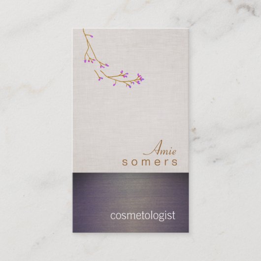 Kosmetologie und Textur aus Holz Visitenkarte (Vorderseite)