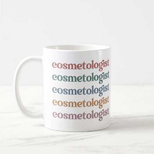 Kosmetologin Esthetician Beautician Hautpflege Kaffeetasse (Links)