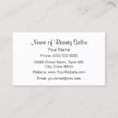 Kosmetologin Leopard Print Retro Mod Woman Salon Visitenkarte (Rückseite)