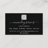 Kosmetologin Spritze Botox B12 QRCode Black Gold Visitenkarte (Rückseite)