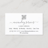 Kosmetologin Spritze Botox B12 QRCode Black Visitenkarte (Rückseite)