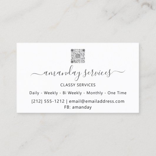 Kosmetologin Spritze Botox B12 QRCode Black Visitenkarte (Rückseite)