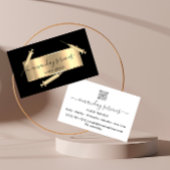 Kosmetologin Spritze Botox B12 QRCode Black Visitenkarte