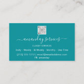 Kosmetologin Spritze Botox B12 QRCode Blue Ocean Visitenkarte (Rückseite)