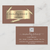 Kosmetologin Spritze Botox B12 QRCode Gerahmt Visitenkarte (Vorne/Hinten)