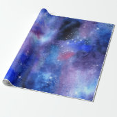 Kosmic Galaxy Blue Space Stars Geschenkpapier (Ungerollt)