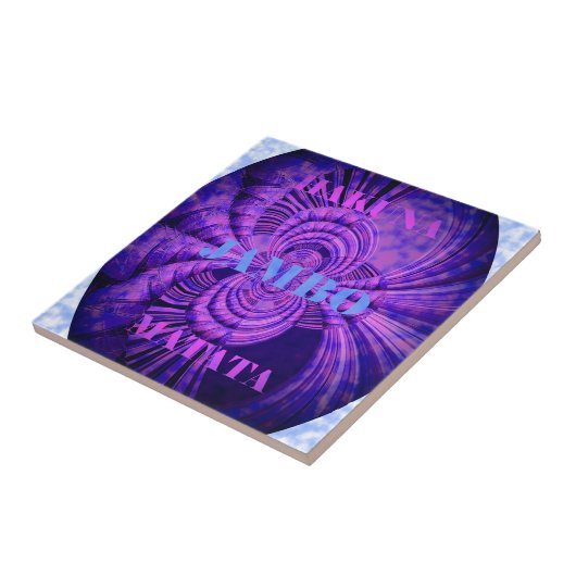 Kosmic Hakuna Art Print Fliese (Seite)