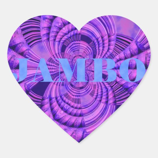 Kosmic Hakuna Art Print Herz-Aufkleber (Vorderseite)