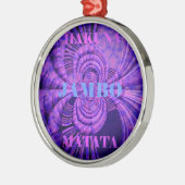 Kosmic Hakuna Art Print Ornament Aus Metall (Links)